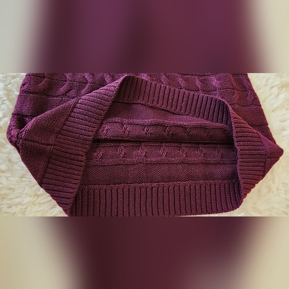 NWT Jessica Simpson Purple Knit Sweater Dress w/ Waist Tie - Picture 9 of 15